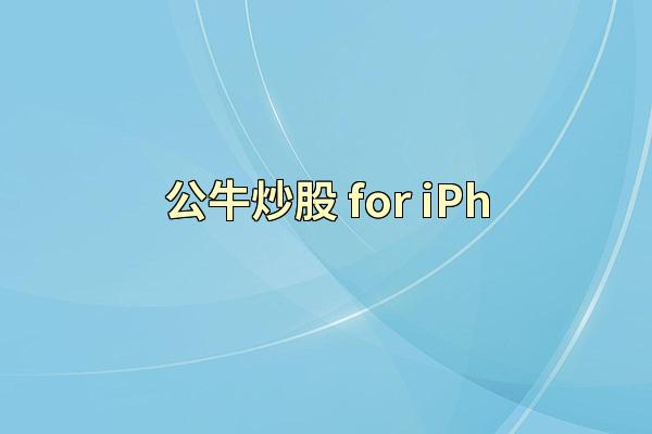 公牛炒股 for iPh